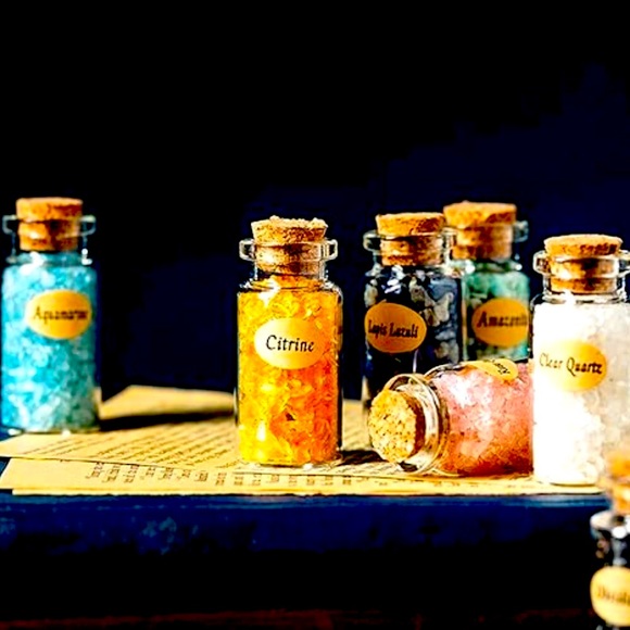 12 pc set - Bottles of Chakra Healing Crystal Chips. 12 diff. colors/crystals - Picture 5 of 9